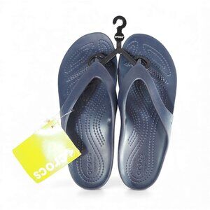 Crocs Kadee II Summer Thong Sandals Women's 6 Navy